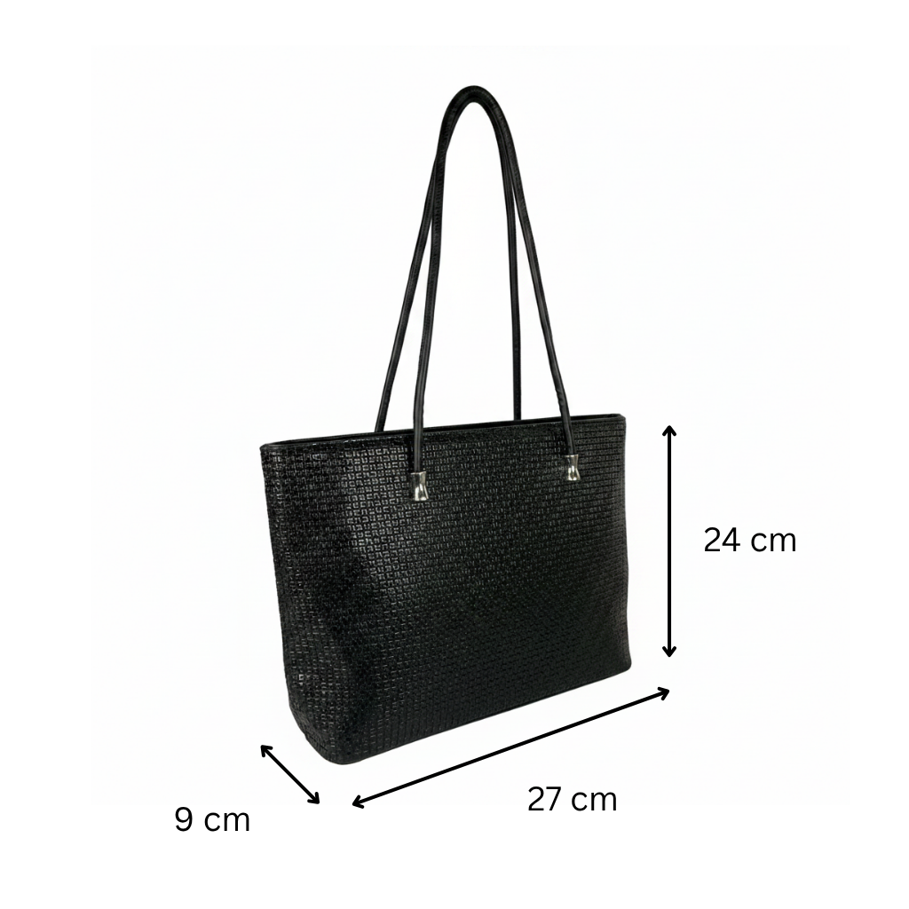 Modern Embossed Texture Shoulder Tote Bag