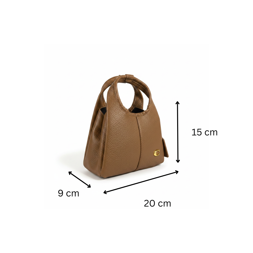 Structured Faux Leather Mini Handbag with Top Handle