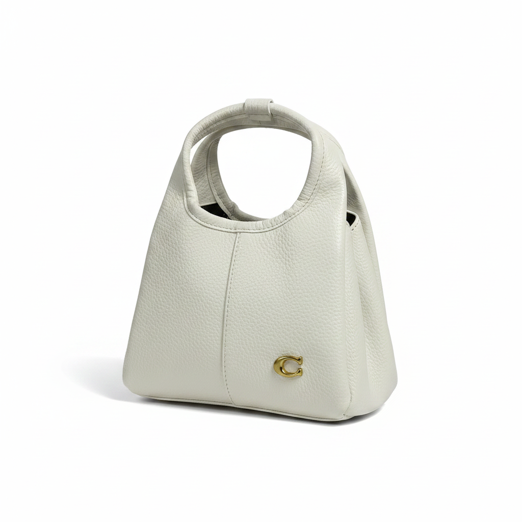 Structured Faux Leather Mini Handbag with Top Handle