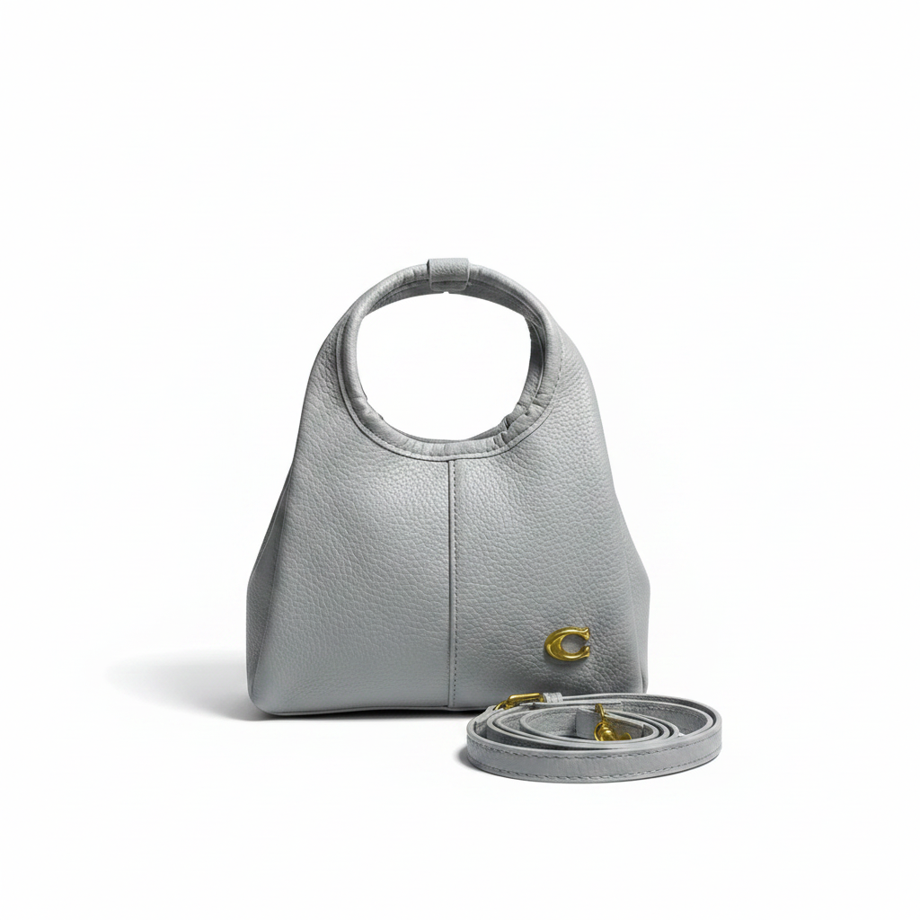 Structured Faux Leather Mini Handbag with Top Handle