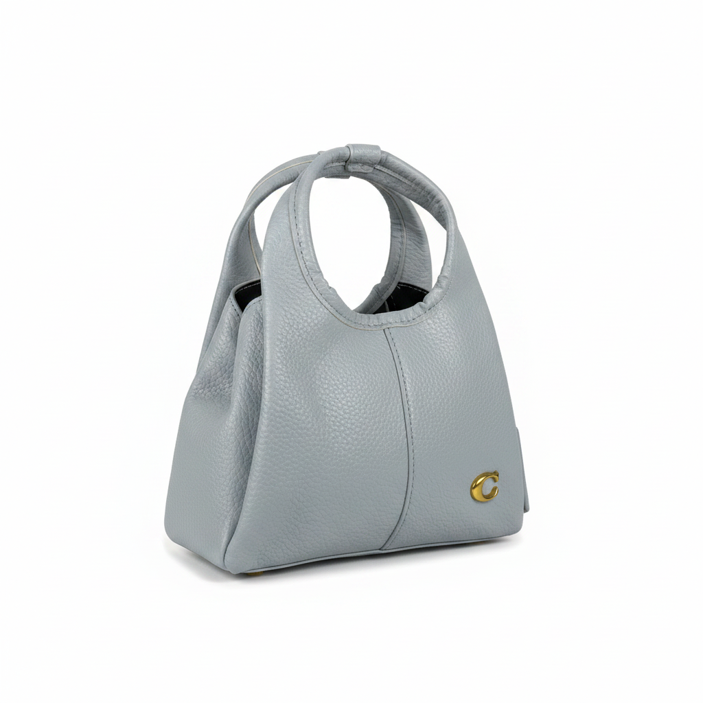 Structured Faux Leather Mini Handbag with Top Handle