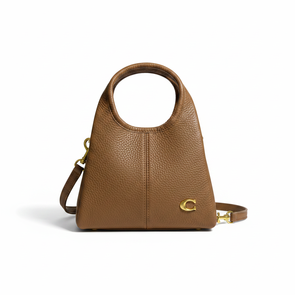Structured Faux Leather Mini Handbag with Top Handle