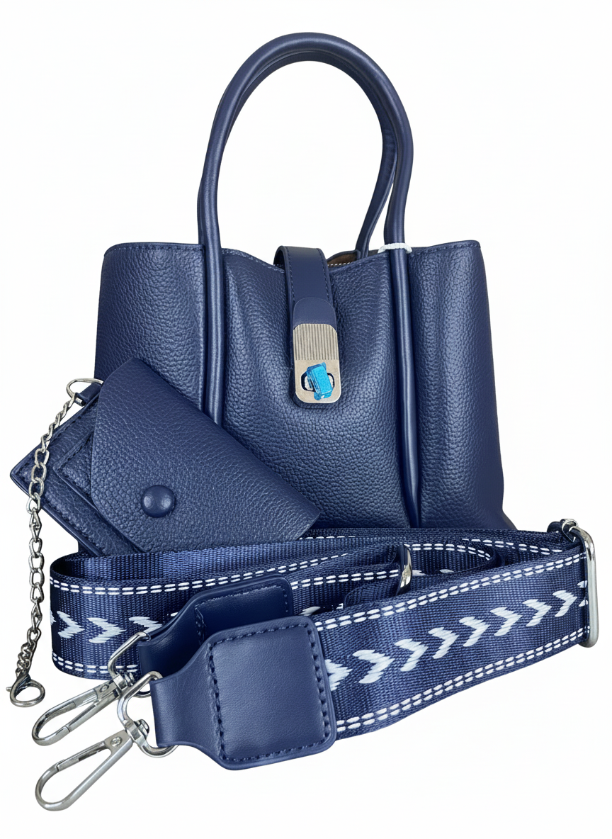 Elegant Handbag - Women's Structured PU Leather Shoulder Bag