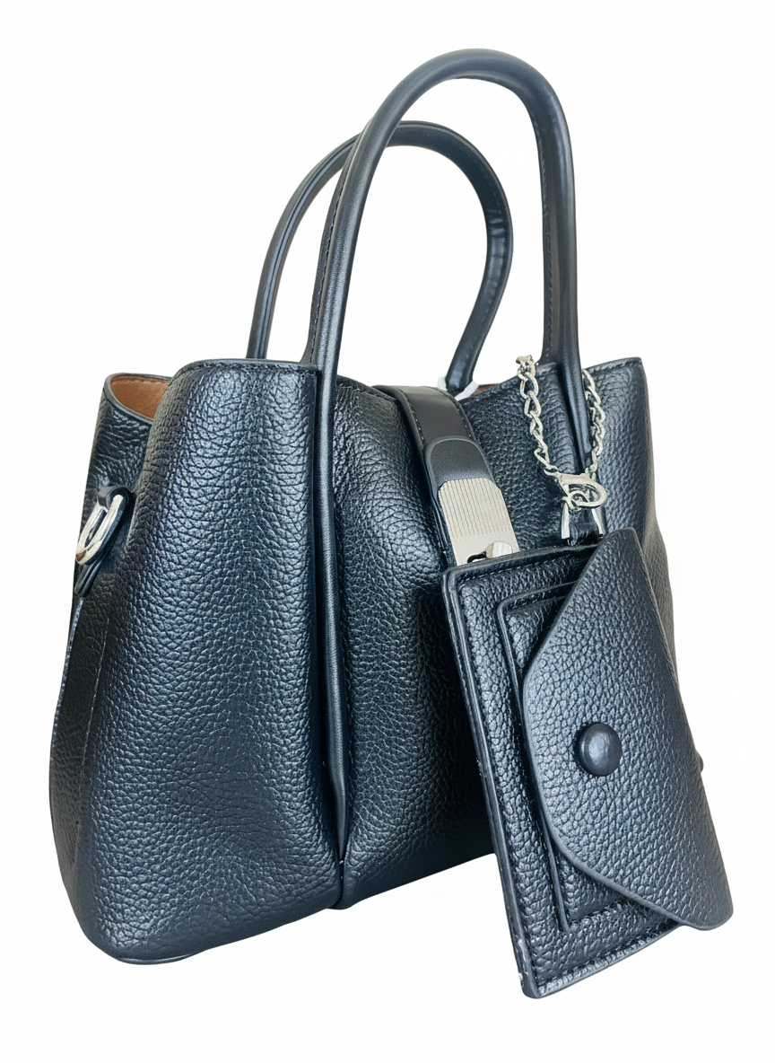 Elegant Handbag - Women's Structured PU Leather Shoulder Bag