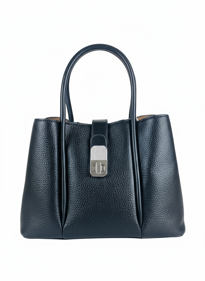 Elegant Handbag - Women's Structured PU Leather Shoulder Bag