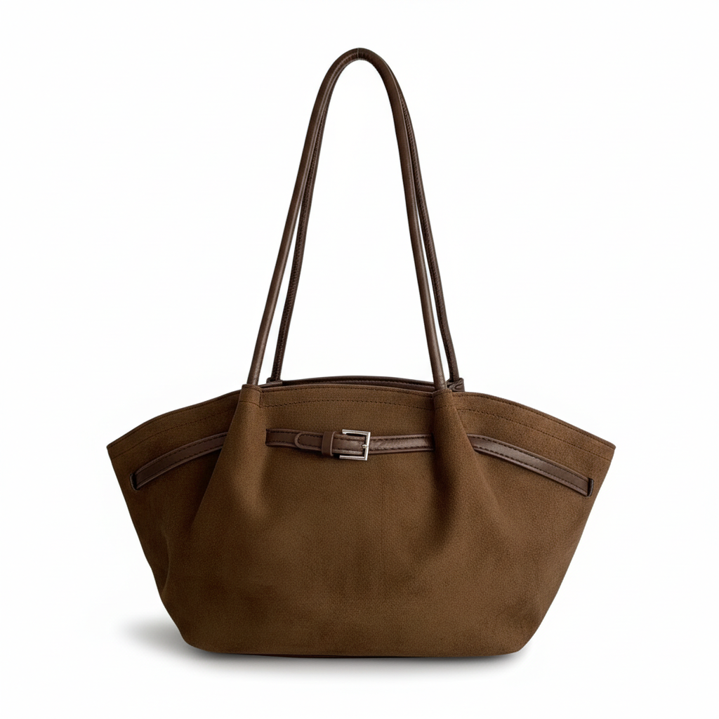 Women's Flared Shoulder Tote Handbag